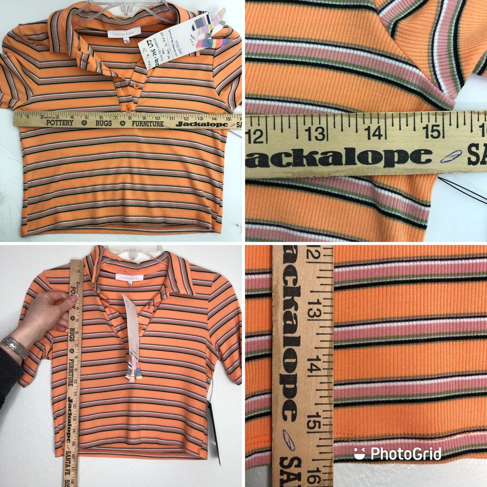 Olivaceous Ribbed Crop Top Polo - Picture 10 of 11